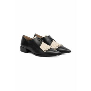 Pantofi oxford de dama - Negru/Bej imagine