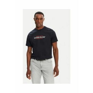 Tricou din bumbac cu logo pe piept - Bleumarin imagine