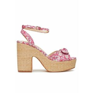 Sandale dama - espadrile - roz - tesatura imagine