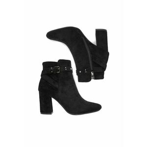 Botine dama - negru - cu toc - imagine