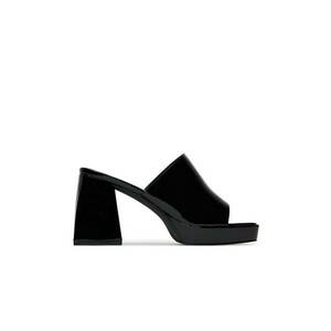 Papuci cu toc dama - culoare negru imagine