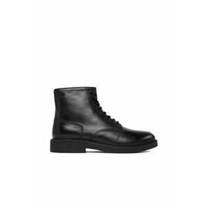 Ghete barbati piele naturala - negru - cu fermoar - rotund imagine