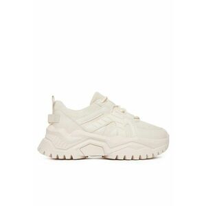 Pantofi sport dama - sneakers bej - piele ecologica - imagine