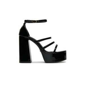 Sandale cu toc dama - F8914-34 - Negru imagine