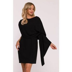 Rochie de cocktail cu pelerina decorativa imagine