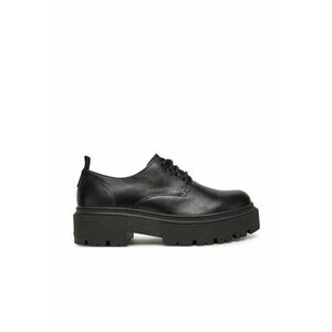 Pantofi dama piele naturala - negru - Negru imagine