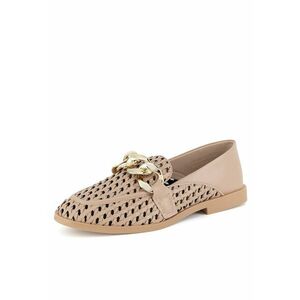 Mocasini dama - bej - piele naturala imagine