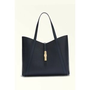 Geanta tote de piele Goccia - Albastru ultramarin imagine