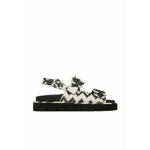 Sandale dama - Alb/Negru - Textil imagine