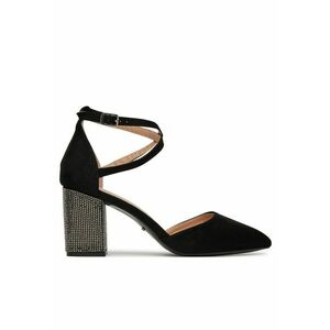 Sandale dama - model DZ0068 - cu toc - negru imagine