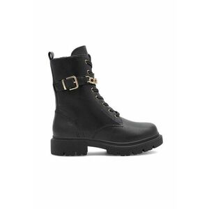 Ghete dama ST-A1009-01SB - Piele naturala - Negru imagine