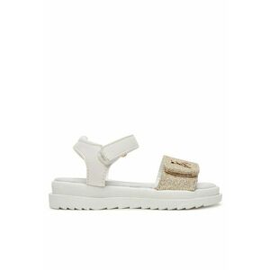 Sandale copii Glitter Gold - Piele ecologica - Alb - imagine