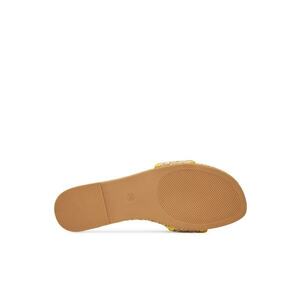 Papuci galbeni - piele ecologica - model BP6097-5 imagine