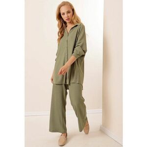 Costum dama - set - maneca lunga - verde pin - tricotat imagine