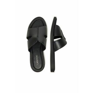Slapi dama - din piele naturala - culoare negru imagine