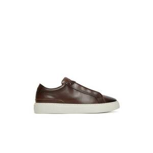 Tenisi barbati model 205 Gary - piele naturala - maro imagine