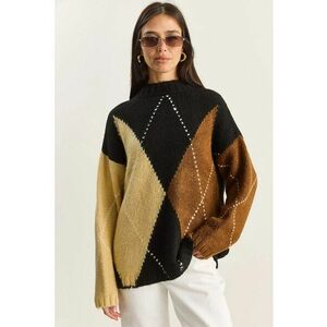 Pulover dama - supradimensionat - model tricotat - multicolor - tricot - One Size imagine