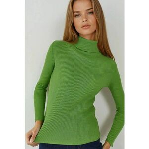 Pulover dama - mulat - texturat - verde - tricot - One Size imagine