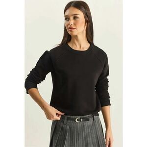 Hanorac dama - tricotat - negru - textil imagine