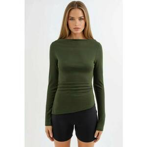 Bluza dama - bumbac - verde padure imagine