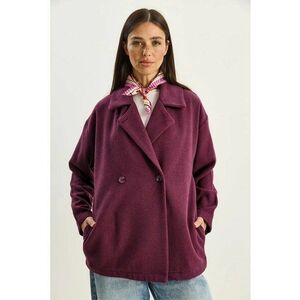 Palton dama - oversized - mov - textil imagine