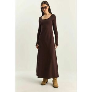 Rochie tricotata Maxi - maro - jerseu imagine