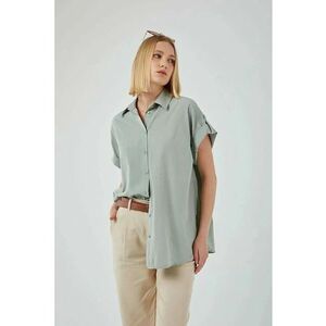 Camasa dama - supradimensionata - verde salvie - textil imagine