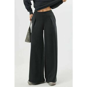 Pantaloni dama Palazzo - Gri carbune imagine