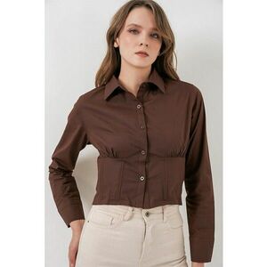 Camasa dama - scurta - maro mocha - textil imagine