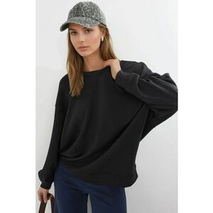 Hanorac dama - tricotat - negru - textil imagine