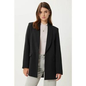 Sacou pentru dama - Happiness Istanbul - croiala regulara - neagra - textil imagine