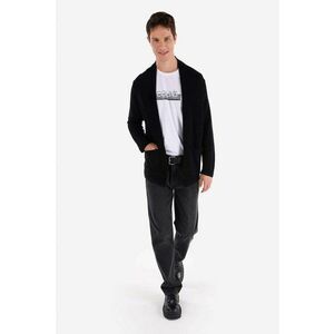 Cardigan cu striatii si buzunare cu clapa imagine