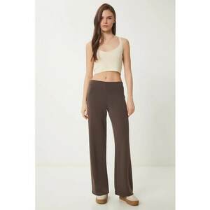 Pantaloni dama - Happiness Istanbul - Pantaloni de trening Regular Fit - talie elastica - mocca - textil imagine