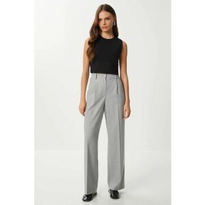 Pantaloni dama - Happiness Istanbul - gri - textil - Gri imagine