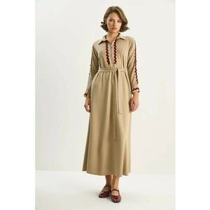 Rochie midi bej - textil imagine