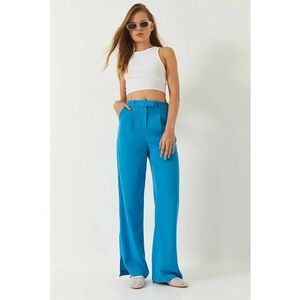Pantaloni dama - palazzo - buzunare - Maya Blue - textil imagine