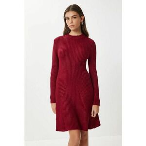 Rochie mini tricotata Happiness Istanbul - rosu - jerseu - One Size imagine