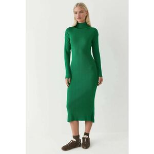 Rochie tricotata - bodycon - verde - imagine