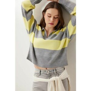 Pulover dama Happiness Istanbul - galben - One Size imagine