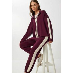 Costum dama - Happiness Istanbul - set din doua piese - maneca lunga - mov - material sportiv imagine