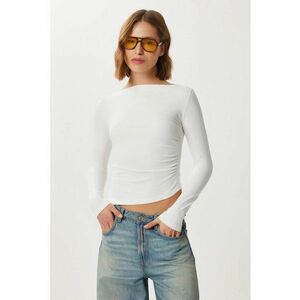 Bluza dama - Happiness Istanbul - maneca lunga - alb ivoire imagine