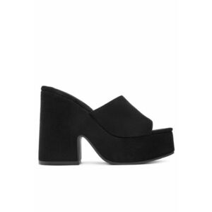 Papuci cu toc - model E8341-1 - negru - Negru imagine