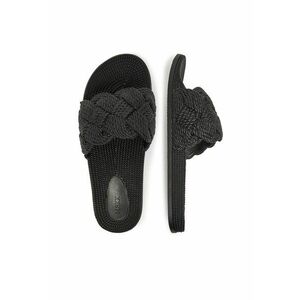 Slapi dama - negru - tesatura - imagine