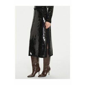 Fusta Midi de dama negru - fabrica de calitate - imagine