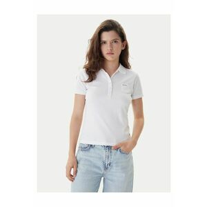 Tricou polo dama alb - bumbac - imagine