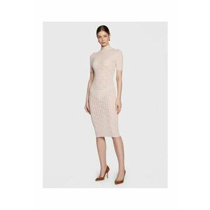 Rochie tricotata de dama roz - imagine