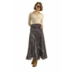 Fusta midi - HiCCUP - Textil - Maro inchis imagine