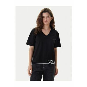 Tricou dama negru - alb imagine