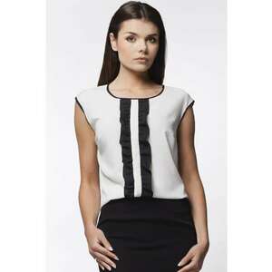 Bluza dama - Poliester - Ecru/Negru imagine