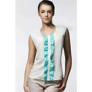 Bluza dama - Poliester - Ecru/Verde imagine